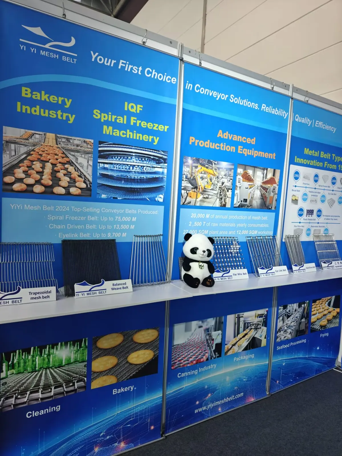 YIYI Mesh Belt booth 12.C11C at iba 2025, Düsseldorf