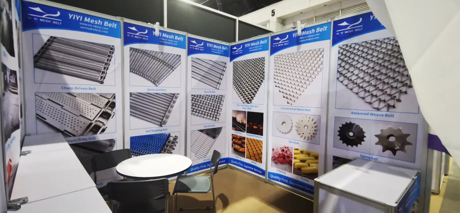 YIYI Mesh Belt booth at THAIFEX – Anuga Asia 2023, Bangkok