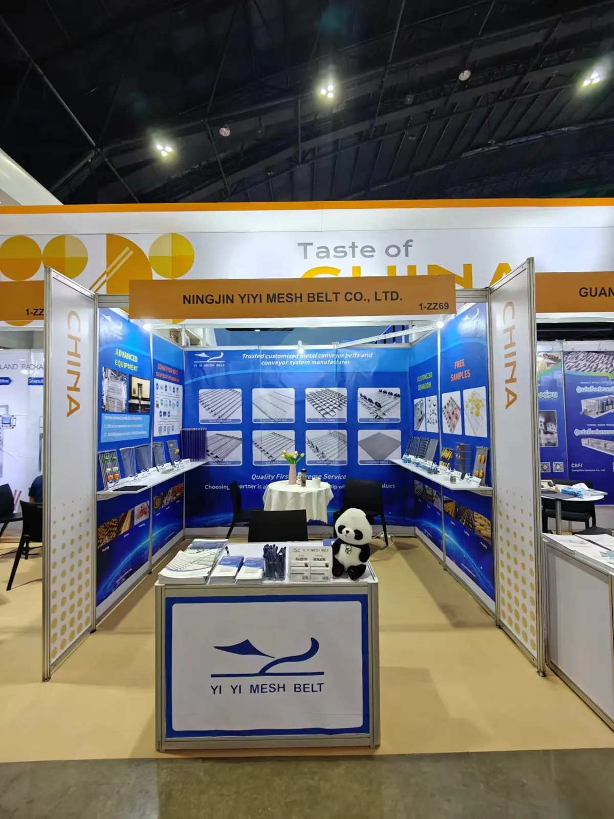 YIYI Mesh Belt booth 1-ZZ69 at THAIFEX – Anuga Asia 2024, Bangkok