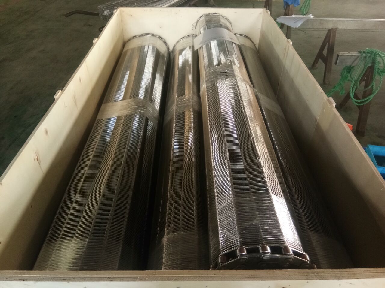 Export packing and OEM-ready packaging for conveyor belt project