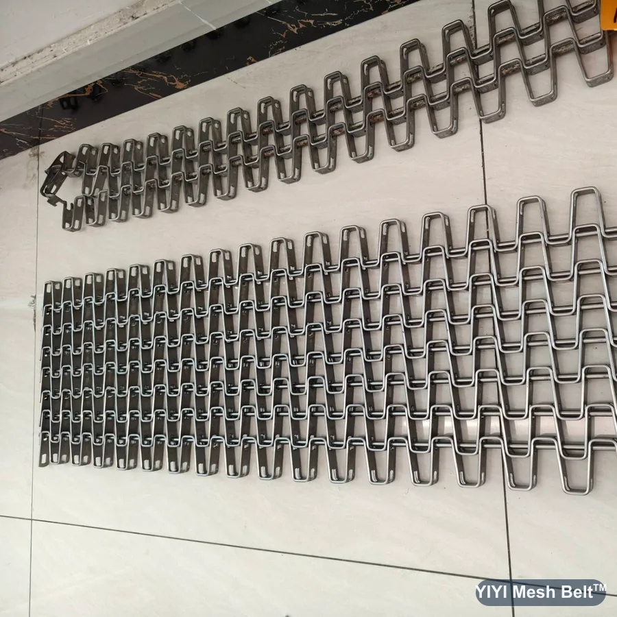 Trial flat wire belt next to the end user’s old belt