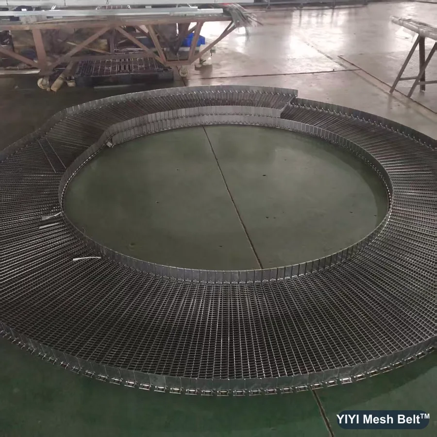 Drum test of a self-stacking belt on a 2,170 mm drum