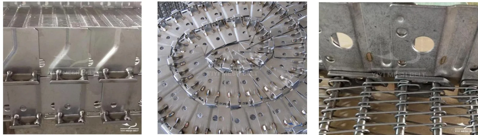 YIYI Mesh Belt self-stacking belt side guards in standard, heavy-duty and reinforced heavy-duty construction