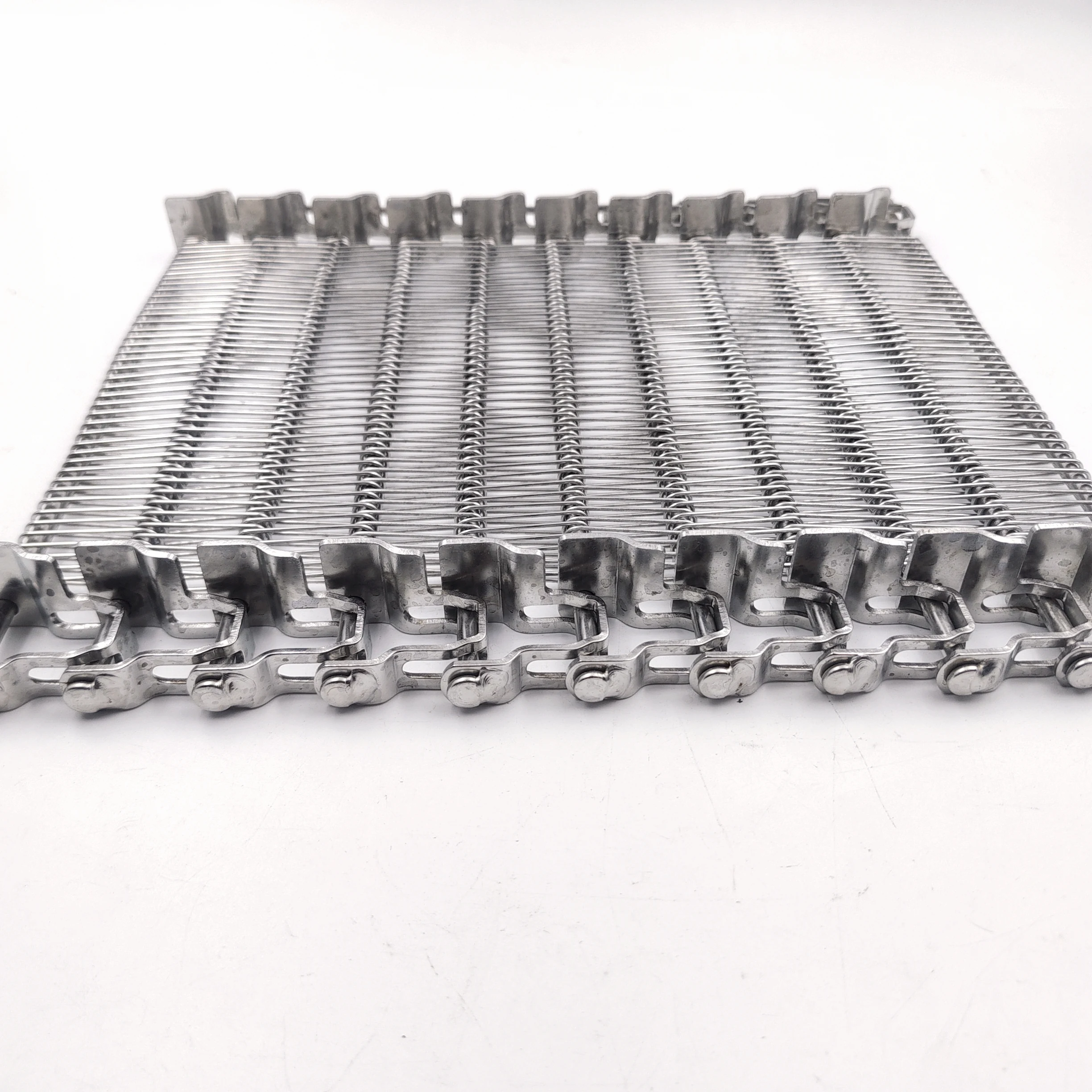 Spiral freezer belt weld and joint close-up