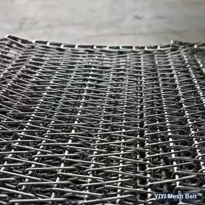 Spiral belt mesh that is no longer flat after running in a freezer