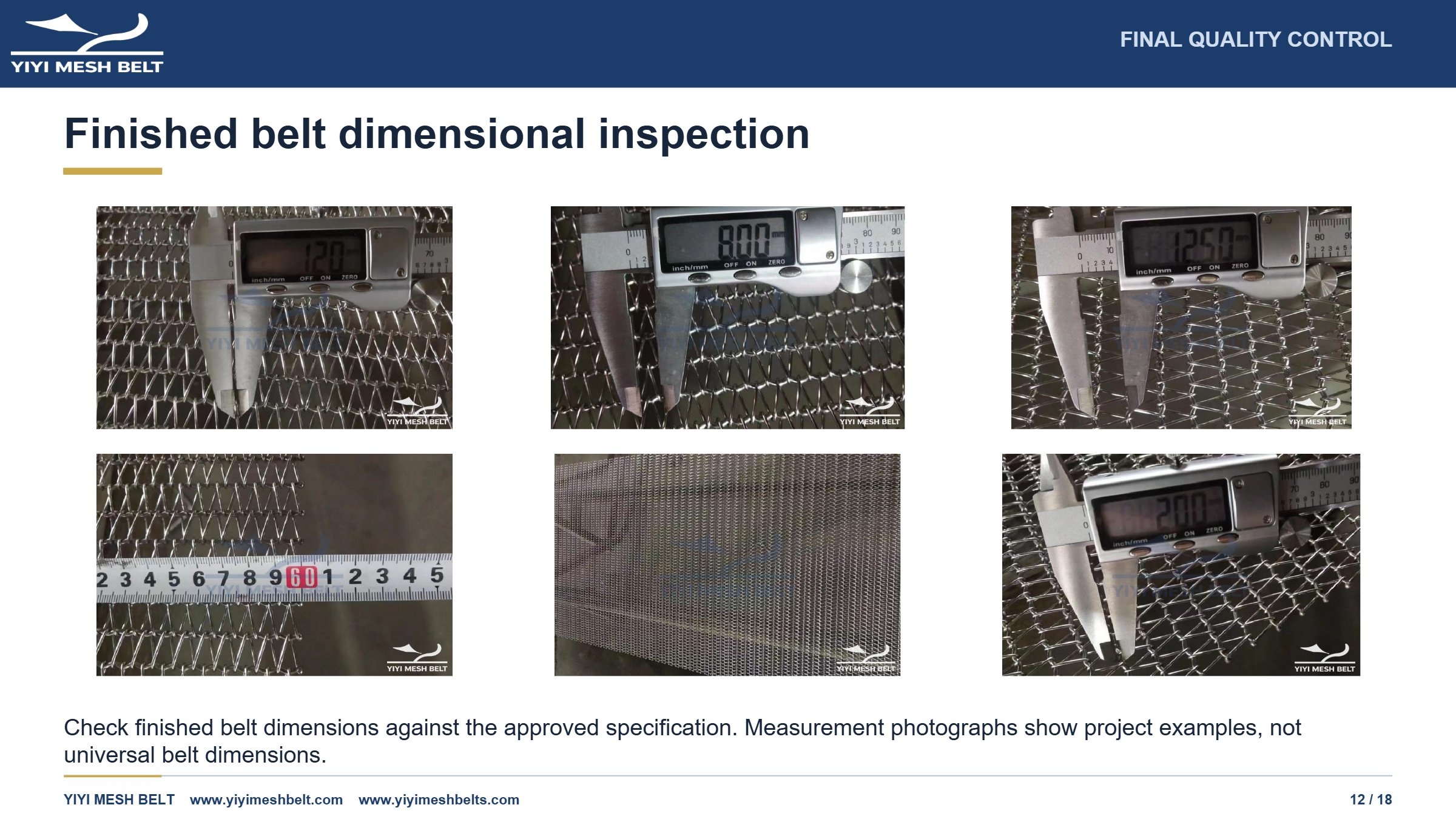 YIYI Mesh Belt Balanced Weave Belt Production and Quality Control page 12