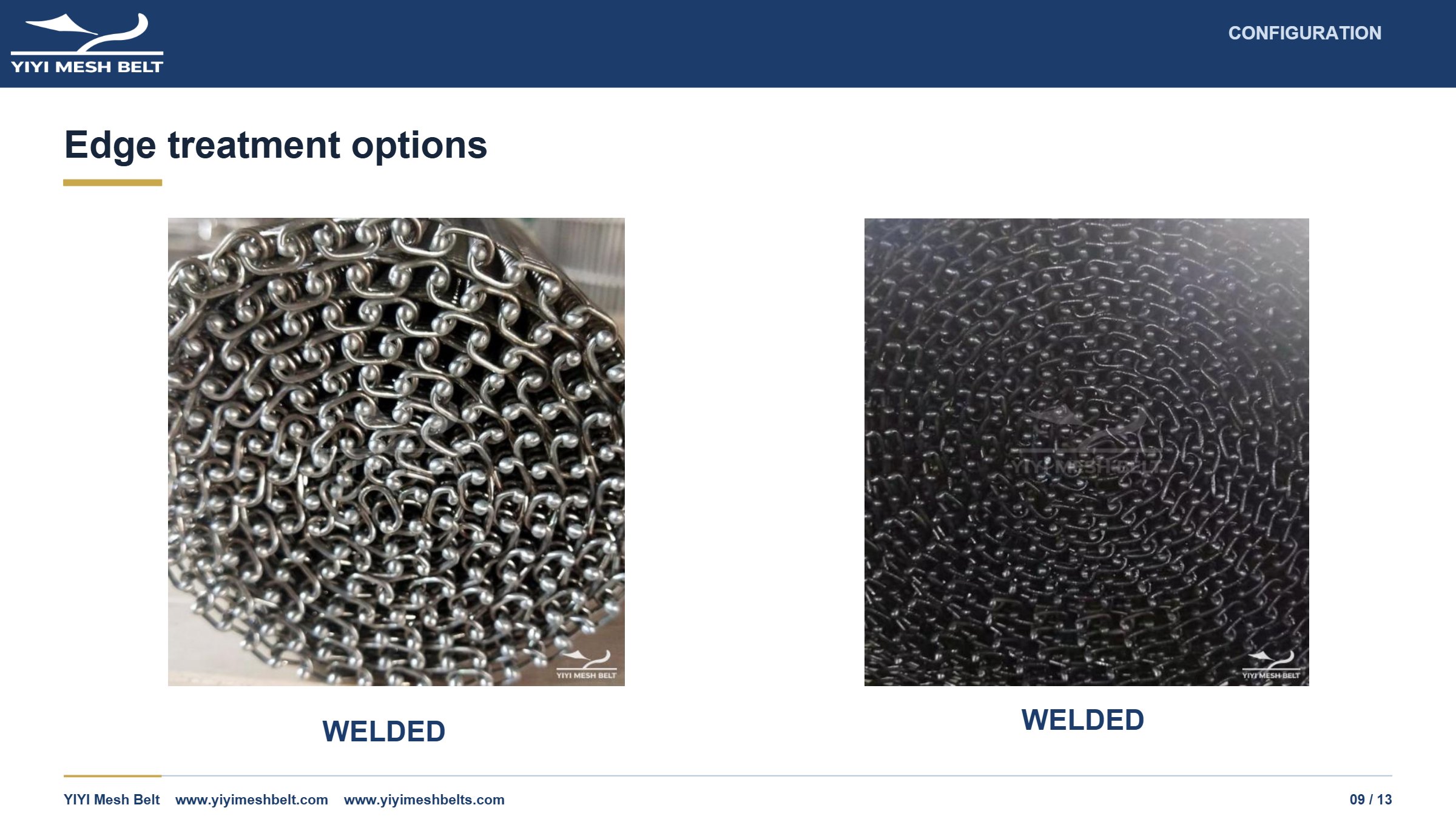 YIYI Mesh Belt Balanced Weave Belt Technical Specification page 9