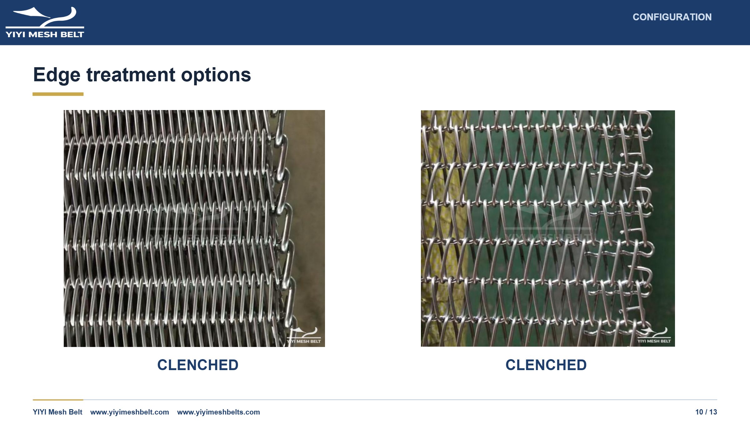 YIYI Mesh Belt Balanced Weave Belt Technical Specification page 10
