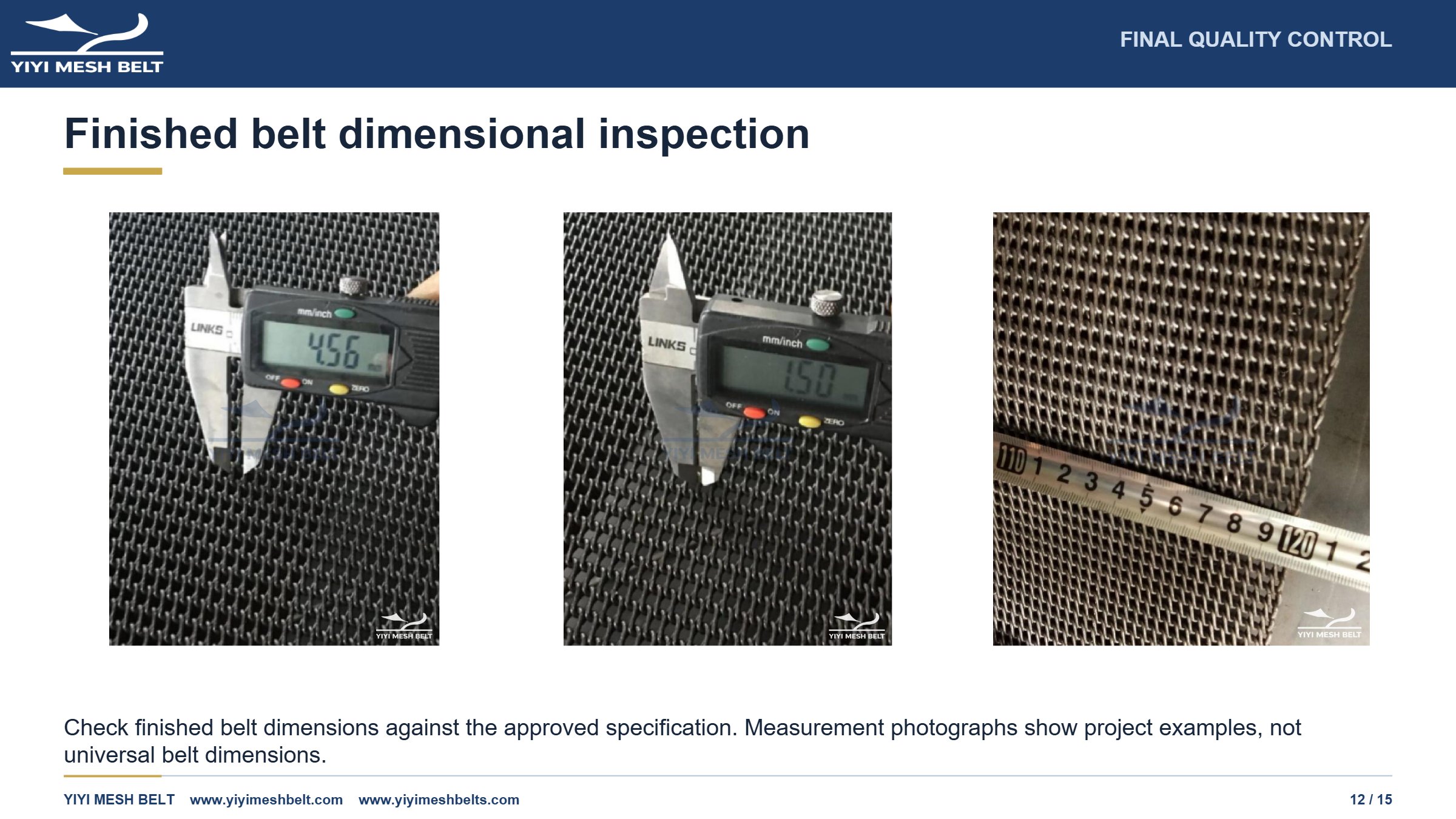 YIYI Mesh Belt Biscuit Belt Production and Quality Control page 12