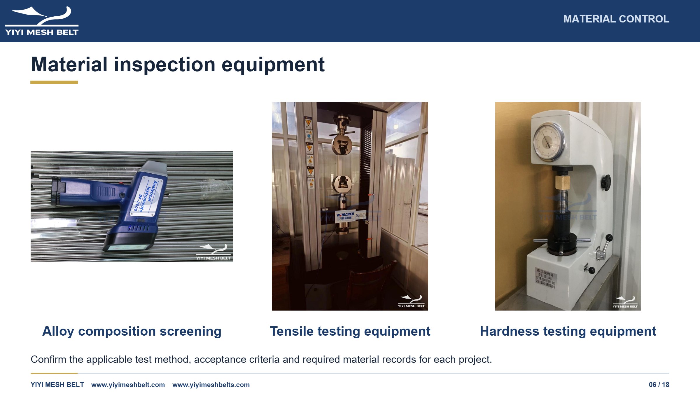 YIYI Mesh Belt Chain Driven Belt Production and Quality Control page 6