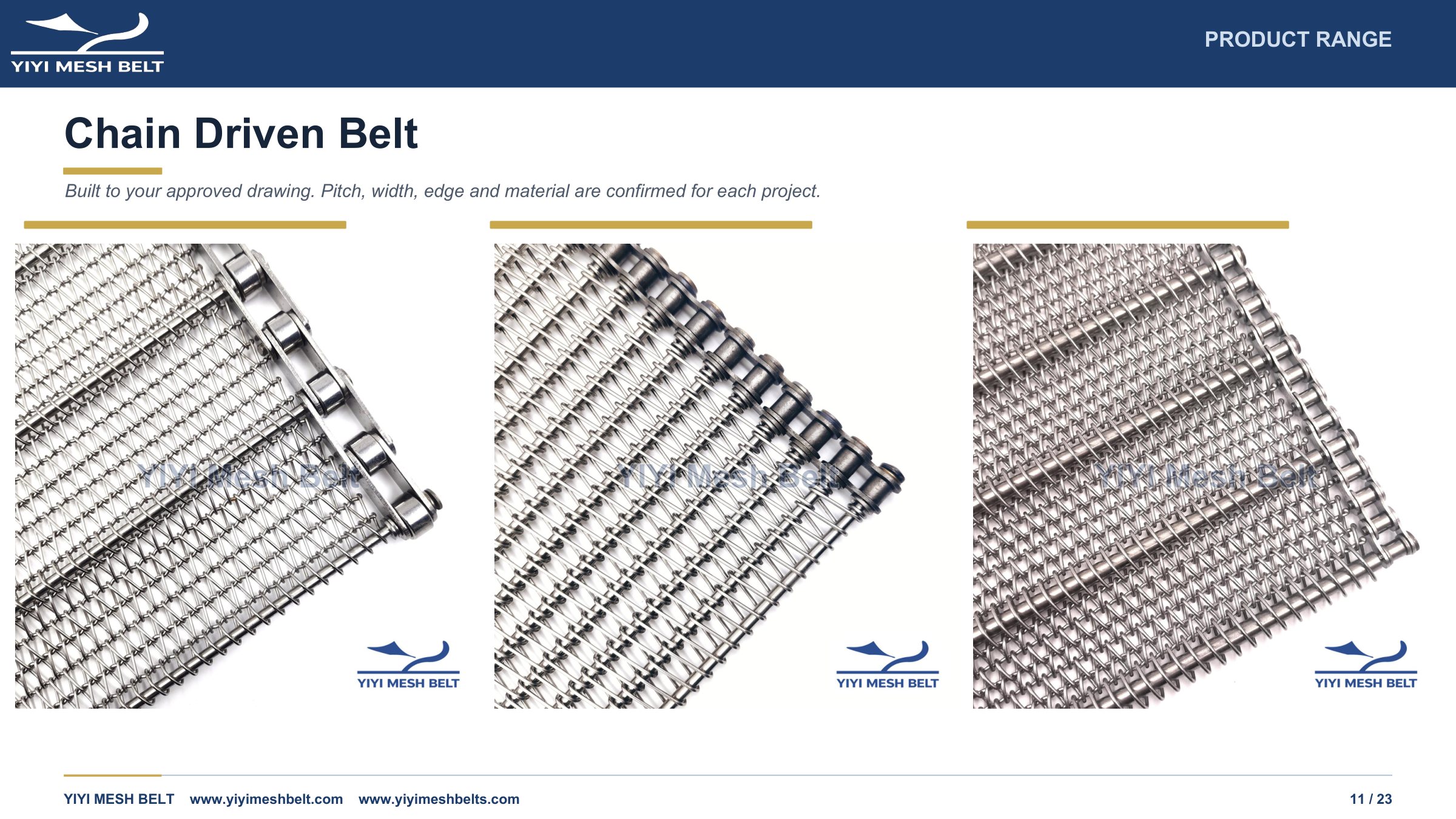 YIYI Mesh Belt Company Introduction page 11