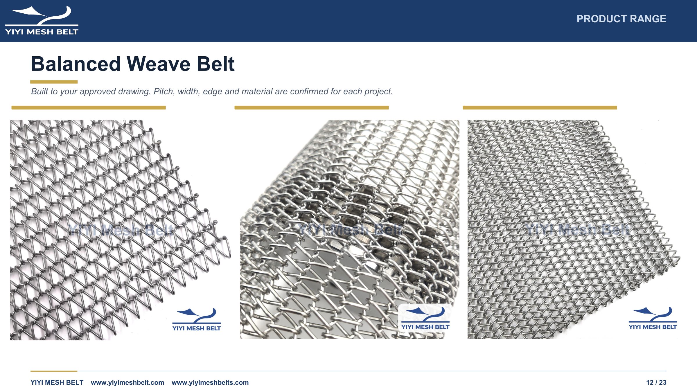 YIYI Mesh Belt Company Introduction page 12