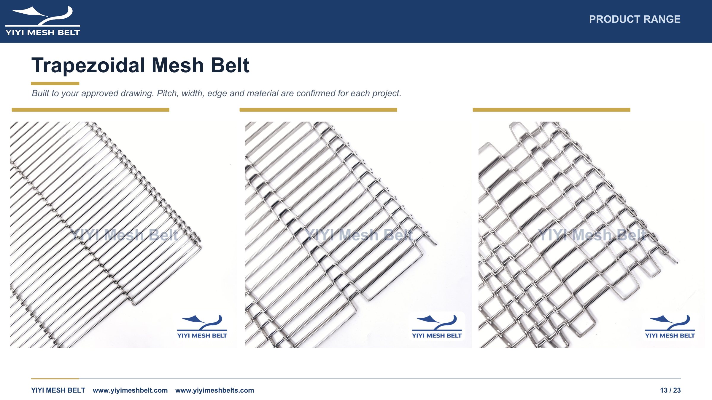 YIYI Mesh Belt Company Introduction page 13