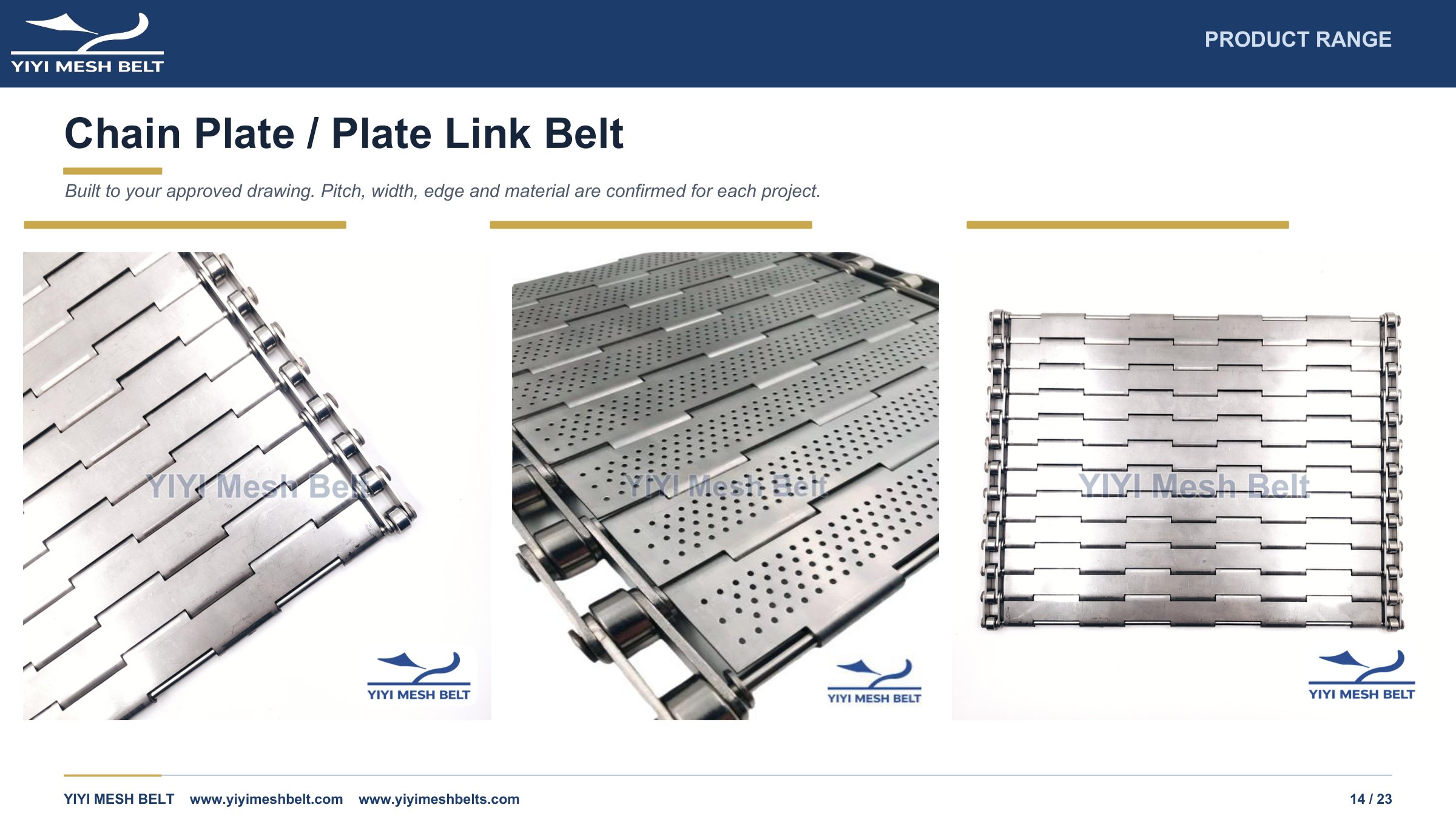YIYI Mesh Belt Company Introduction page 14
