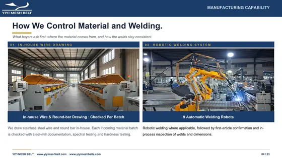 Material and welding control — page 4