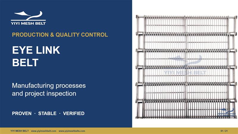 YIYI Mesh Belt Eye Link Belt Production and Quality Control