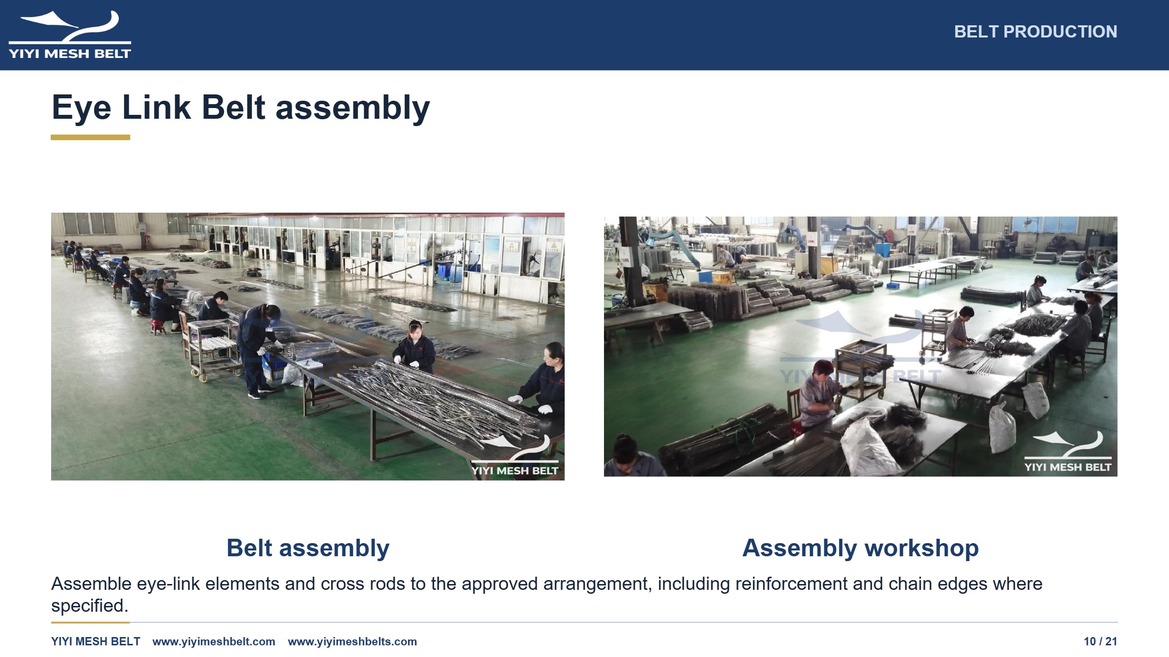 YIYI Mesh Belt Eye Link Belt Production and Quality Control page 10
