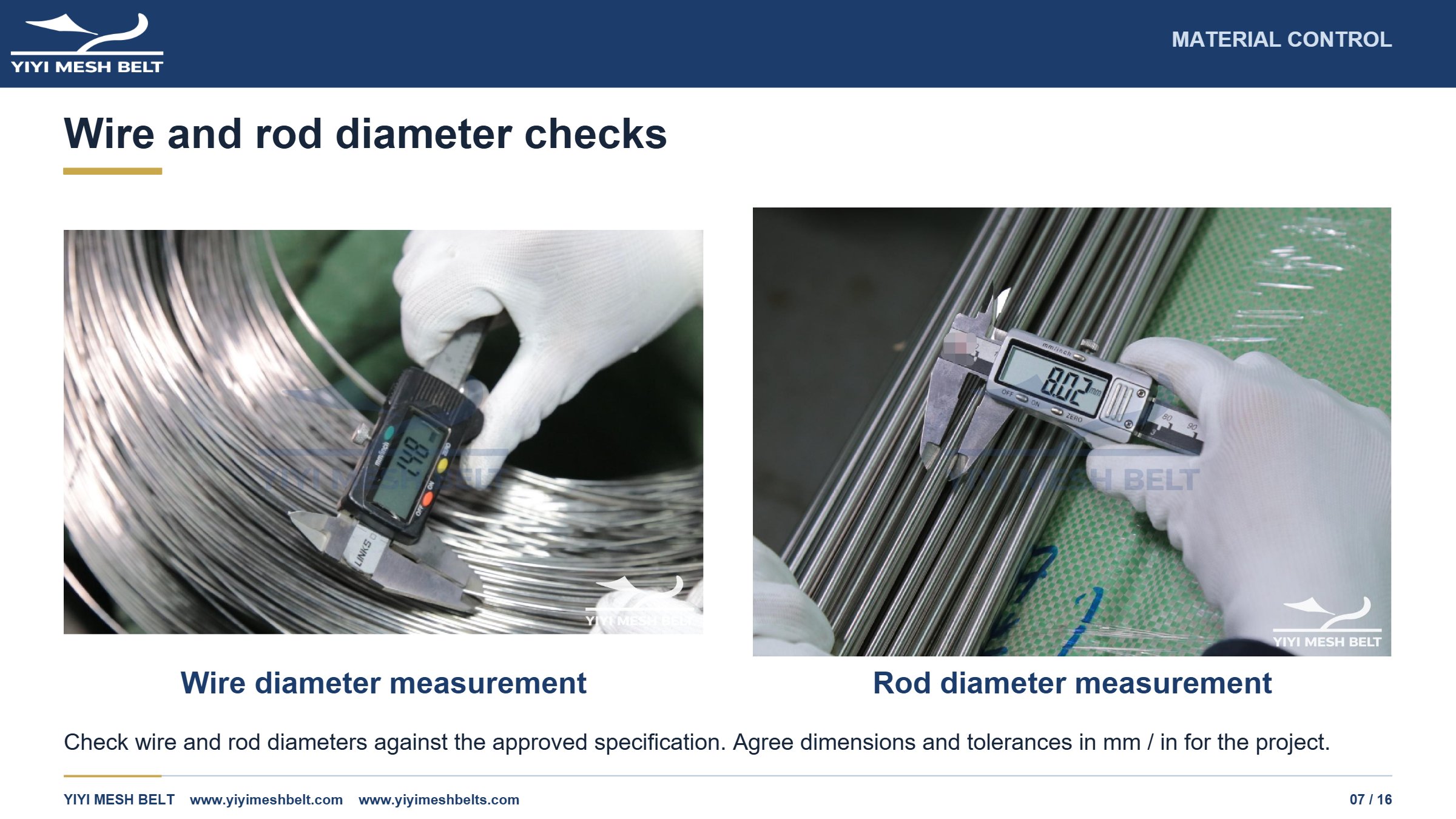 YIYI Mesh Belt Side Driven Belt Production and Quality Control page 7