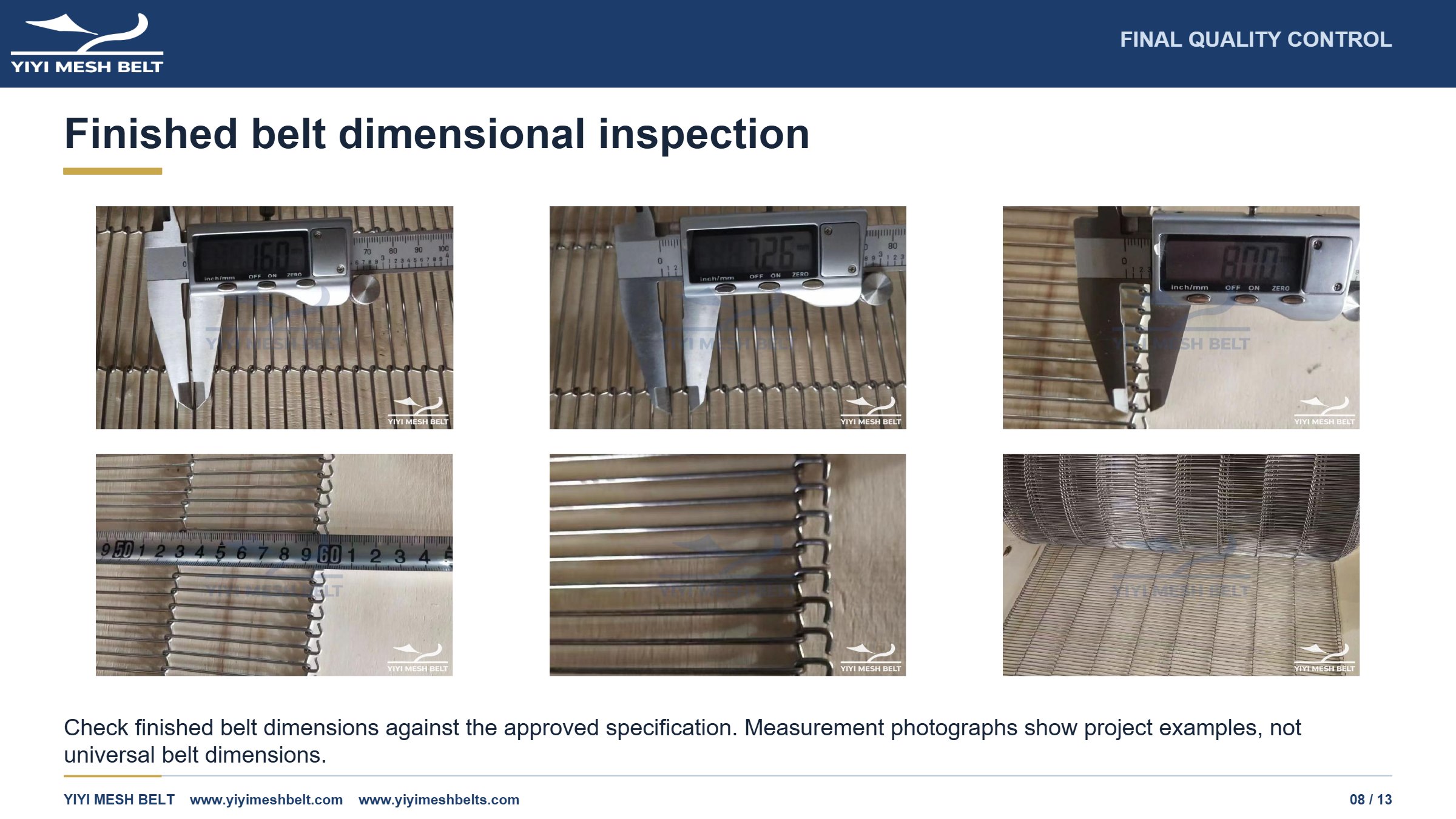 YIYI Mesh Belt Trapezoidal Mesh Belt Production and Quality Control page 8